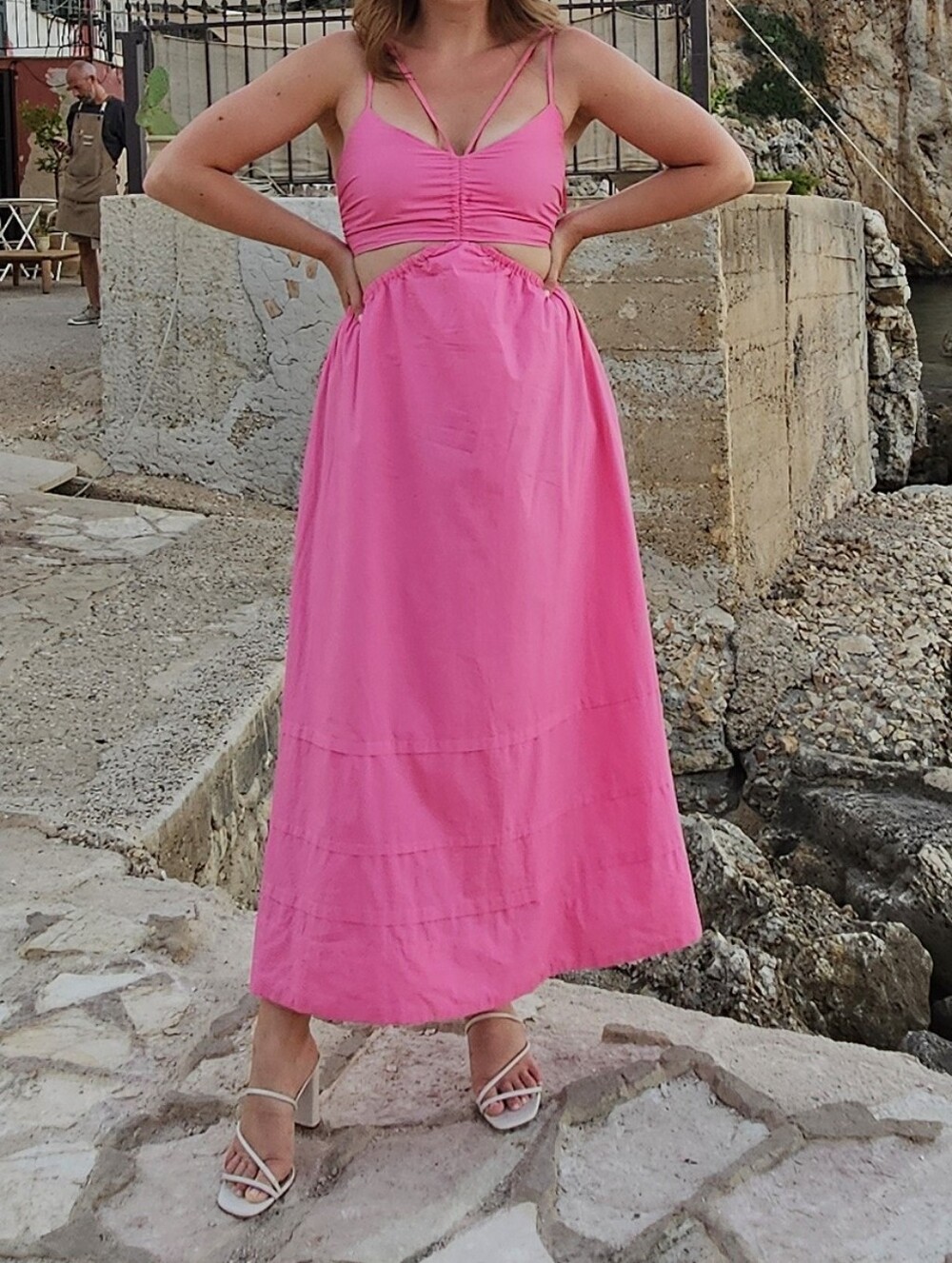 Nicholas Baylee Hot Pink Cotton Dress ( With Pockets!)